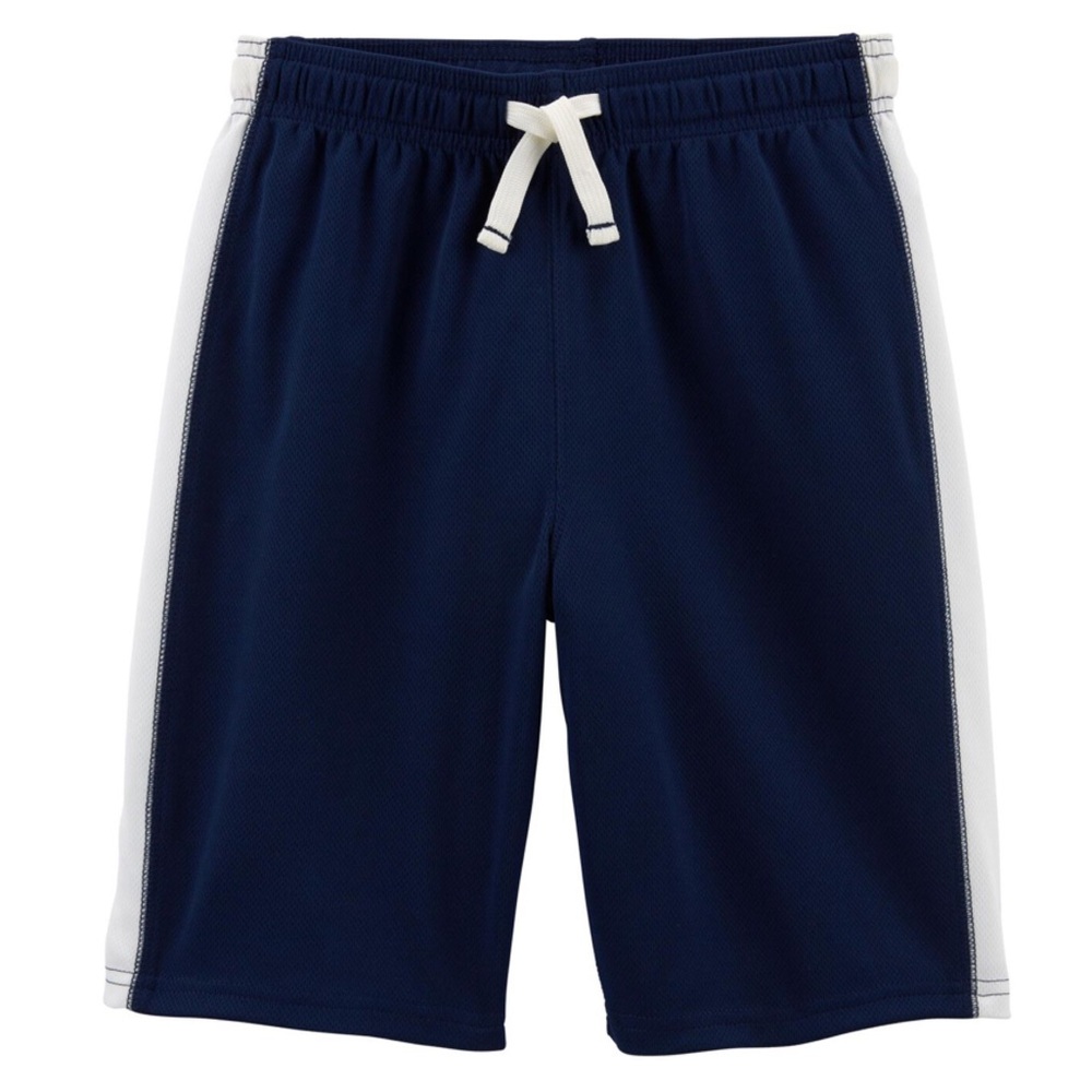 Carter’s Boys Athletic Performance Active Mesh Shorts with Side Stripes